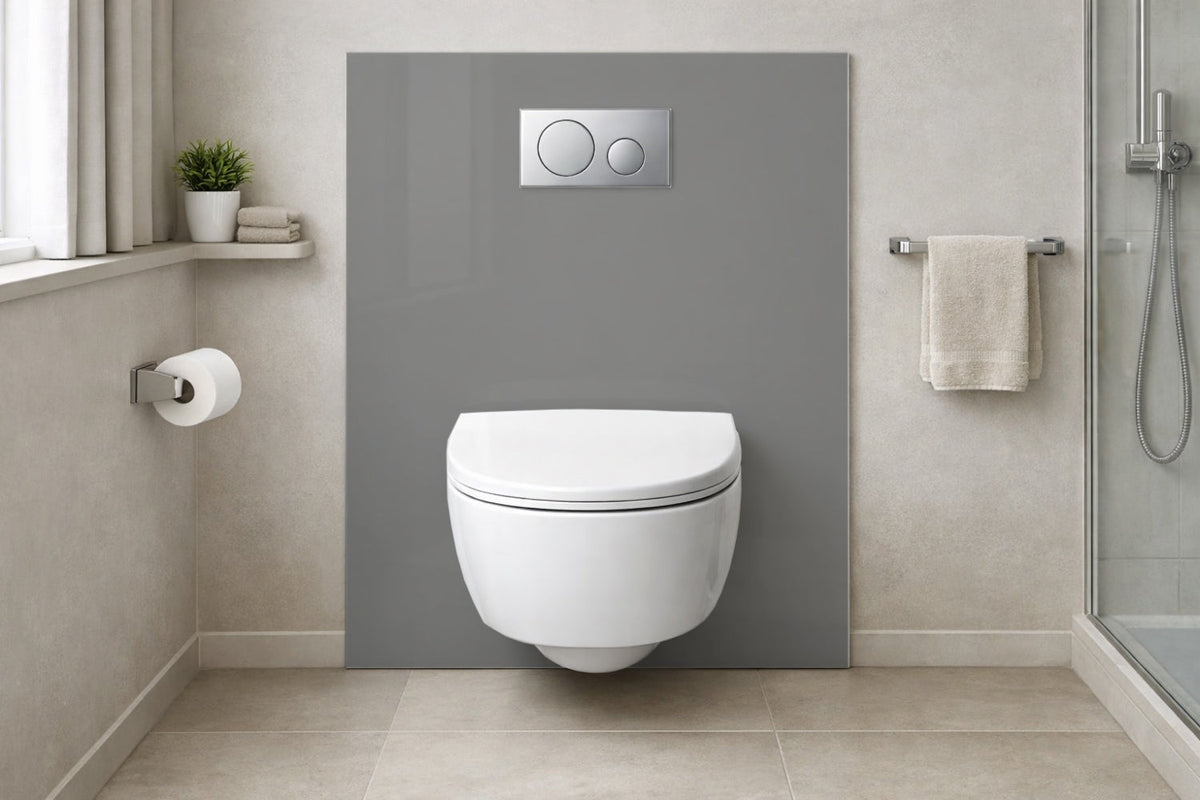 Toilettenrückwand Einfarbig RAL 9007 Graualuminium