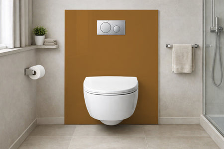 Toilettenrückwand Einfarbig RAL 8001 Ockerbraun