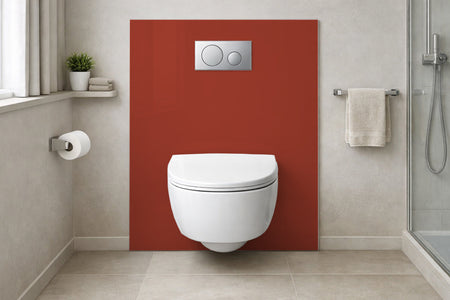 Toilettenrückwand Einfarbig RAL 3016 Korallenrot