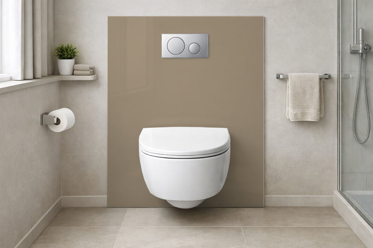 Toilettenrückwand Einfarbig RAL 1019 Graubeige