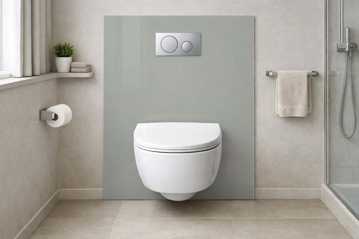 Toilettenrückwand Einfarbig RAL 7038 Achatgrau