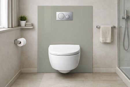 Toilettenrückwand Einfarbig RAL 7032 Kieselgrau