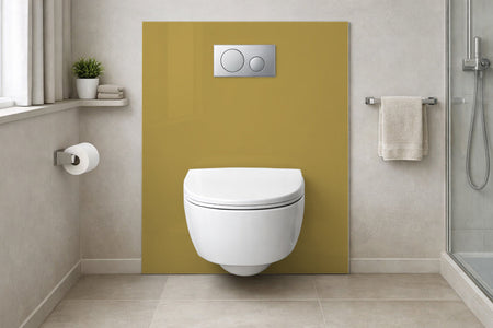 Toilettenrückwand Einfarbig RAL 1024 Ockergelb