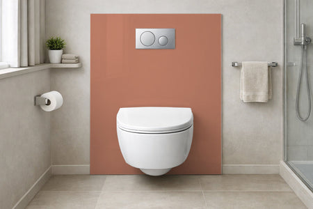 Toilettenrückwand Einfarbig RAL 3012 Beigerot