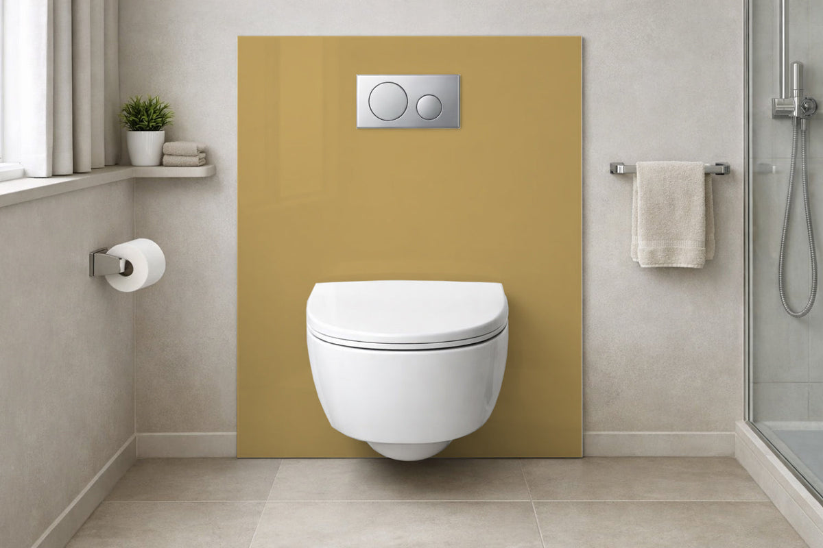 Toilettenrückwand Einfarbig RAL 1005 Honiggelb