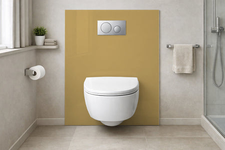 Toilettenrückwand Einfarbig RAL 1005 Honiggelb