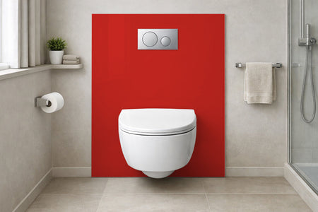 Toilettenrückwand Einfarbig RAL 2002 Blutorange
