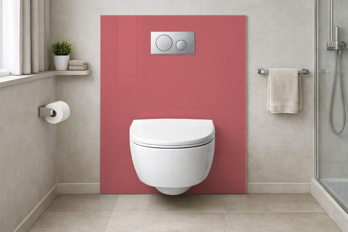 Toilettenrückwand Einfarbig RAL 3017 Rose