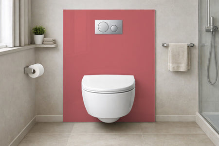 Toilettenrückwand Einfarbig RAL 3017 Rose