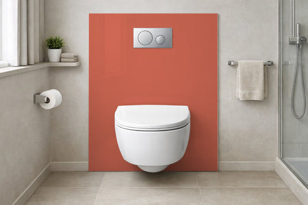 Toilettenrückwand Einfarbig RAL 3022 Lachsrot