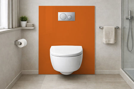 Toilettenrückwand Einfarbig RAL 2010 Signalorange