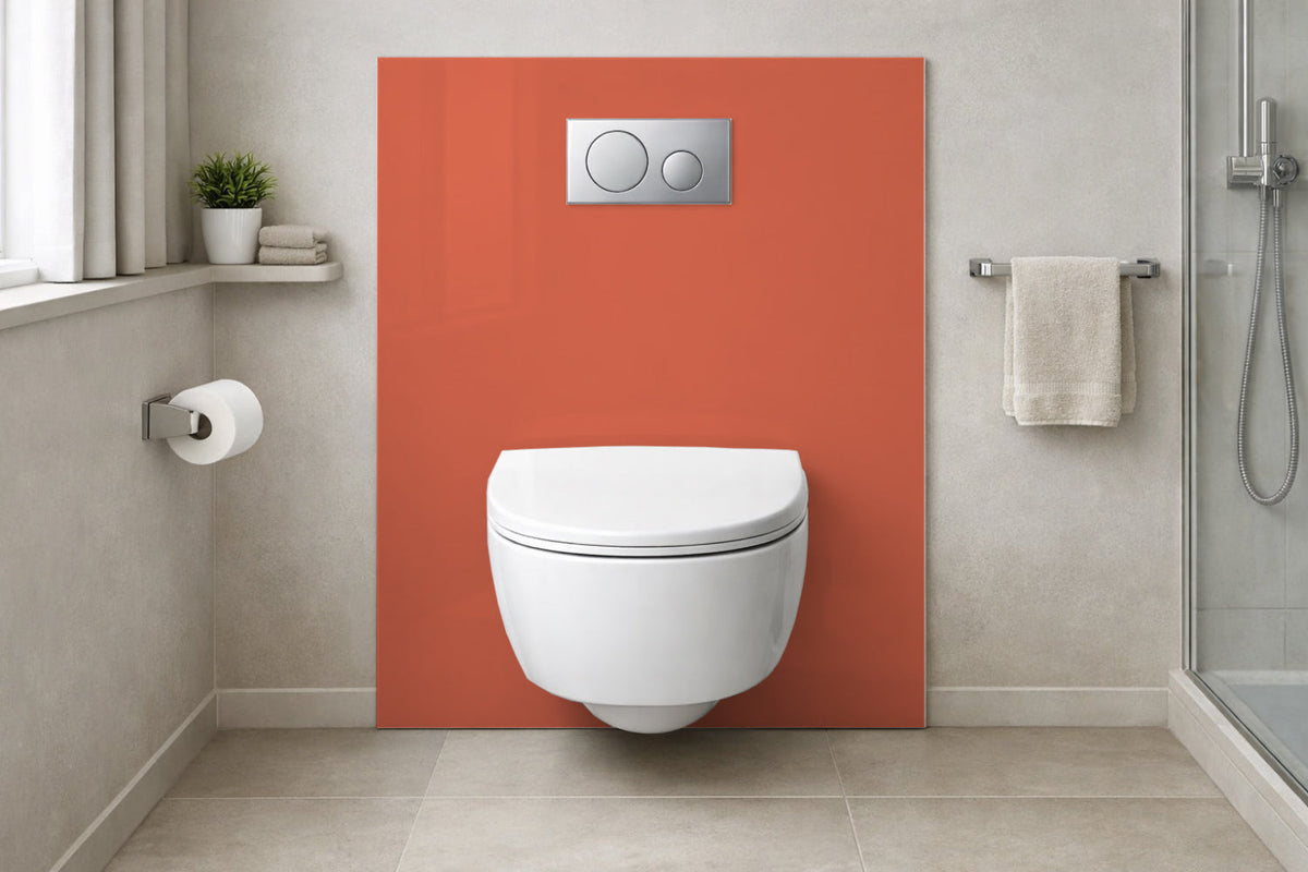 Toilettenrückwand Einfarbig RAL 2012 Lachsorange