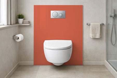 Toilettenrückwand Einfarbig RAL 2012 Lachsorange