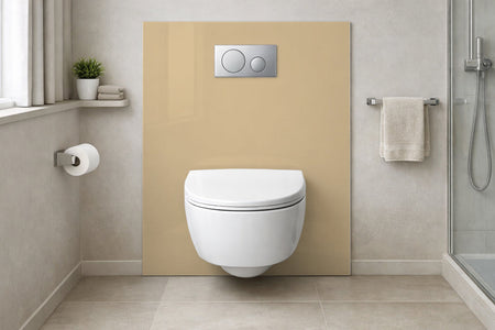 Toilettenrückwand Einfarbig RAL 1014 Elfenbein