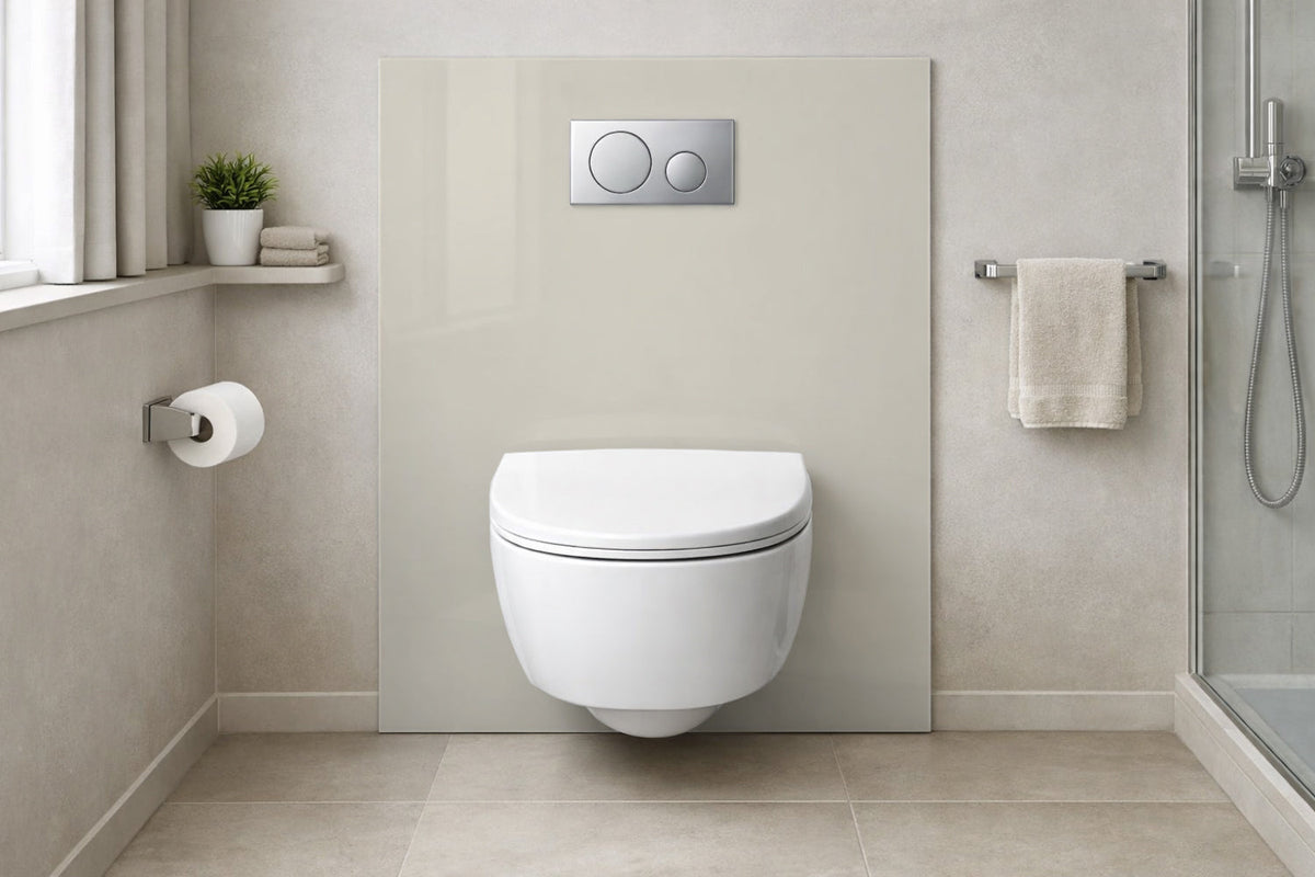 Toilettenrückwand Einfarbig RAL 9002 Grauweiß
