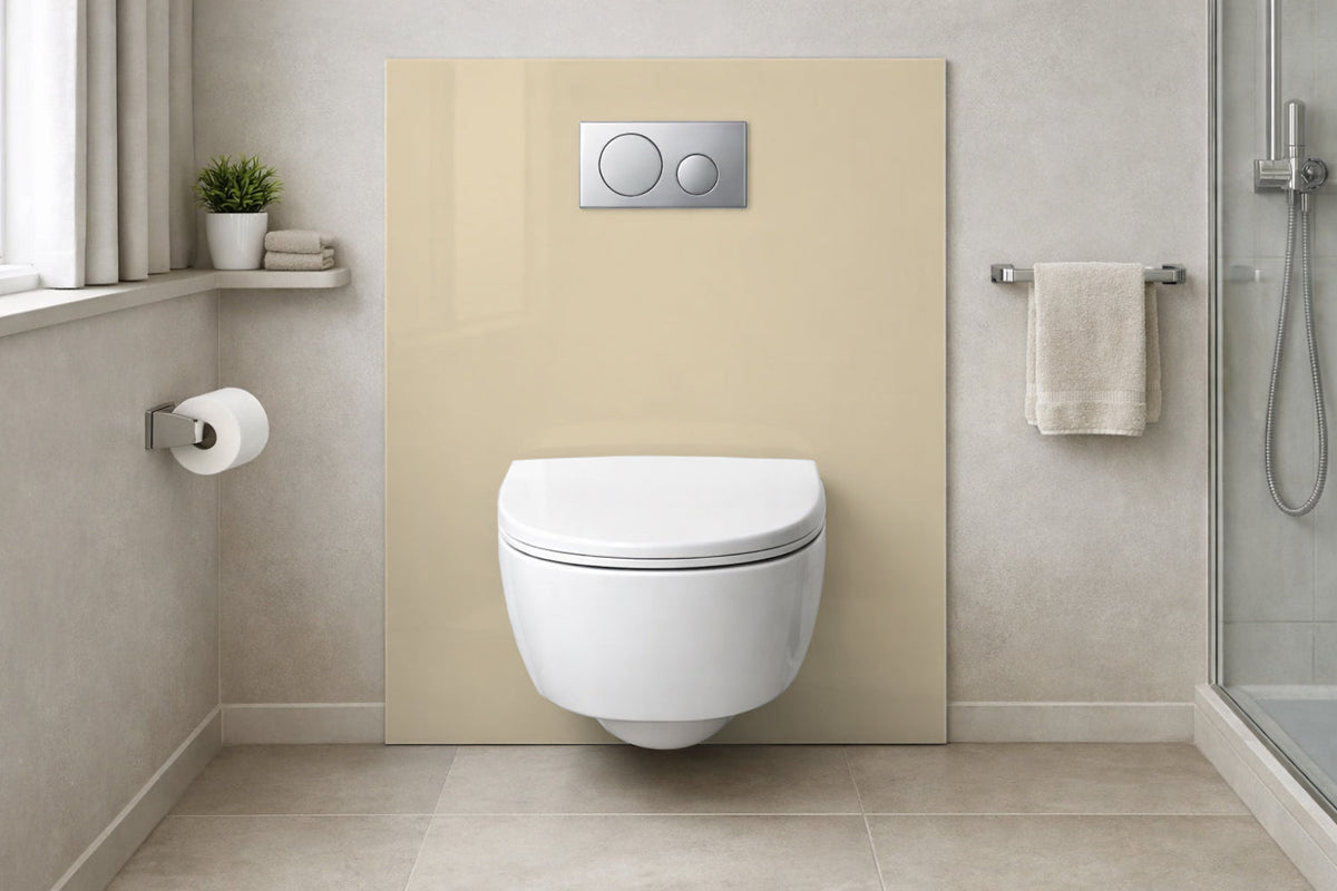Toilettenrückwand Einfarbig RAL 1015 Hellelfenbein