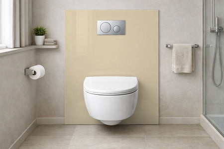 Toilettenrückwand Einfarbig RAL 1015 Hellelfenbein