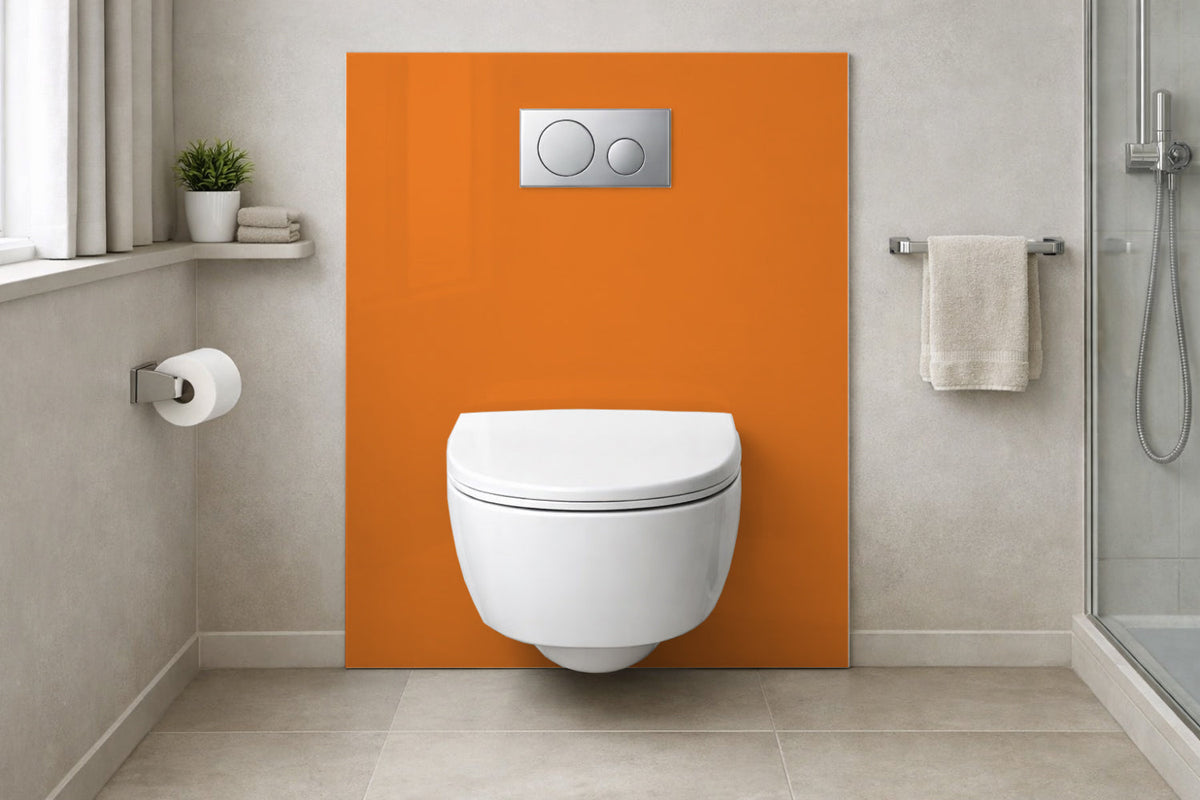 Toilettenrückwand Einfarbig RAL 2011 Tieforange