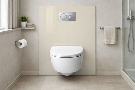 Toilettenrückwand Einfarbig RAL 9001 Cremeweiß