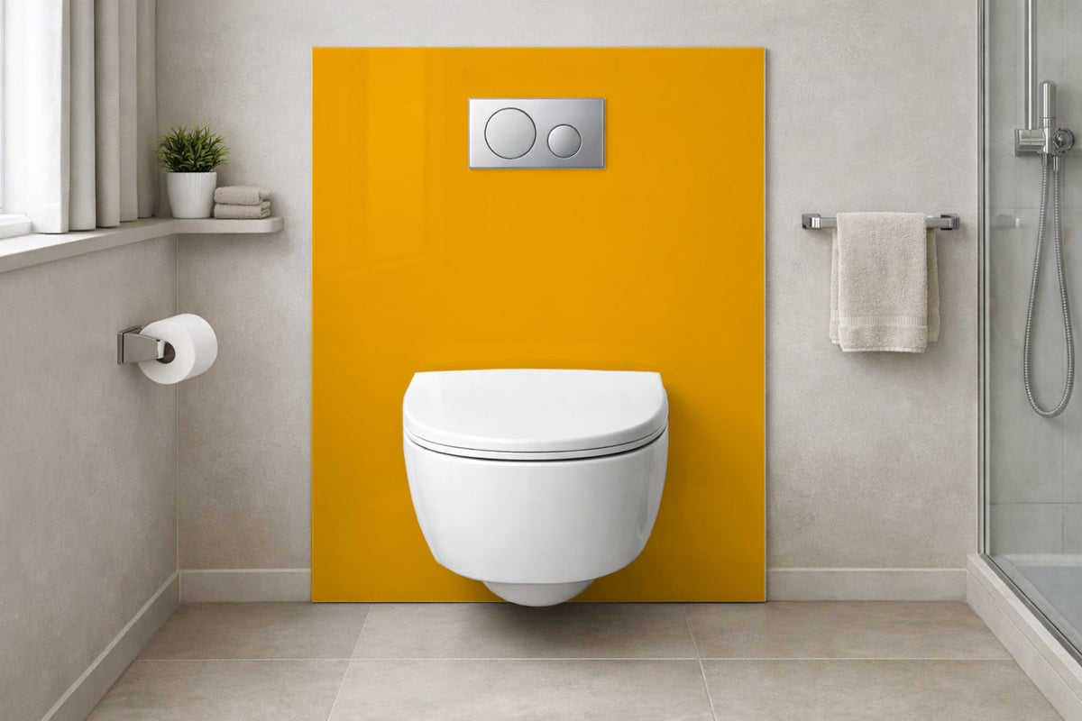 Toilettenrückwand Einfarbig RAL 1037 Sonnengelb