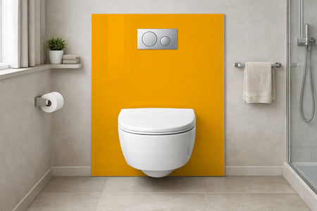 Toilettenrückwand Einfarbig RAL 1028 Melonengelb