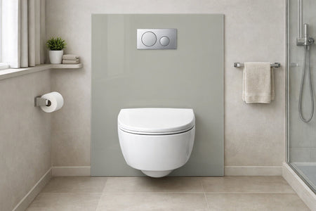 Toilettenrückwand Einfarbig RAL 7044 Seidengrau
