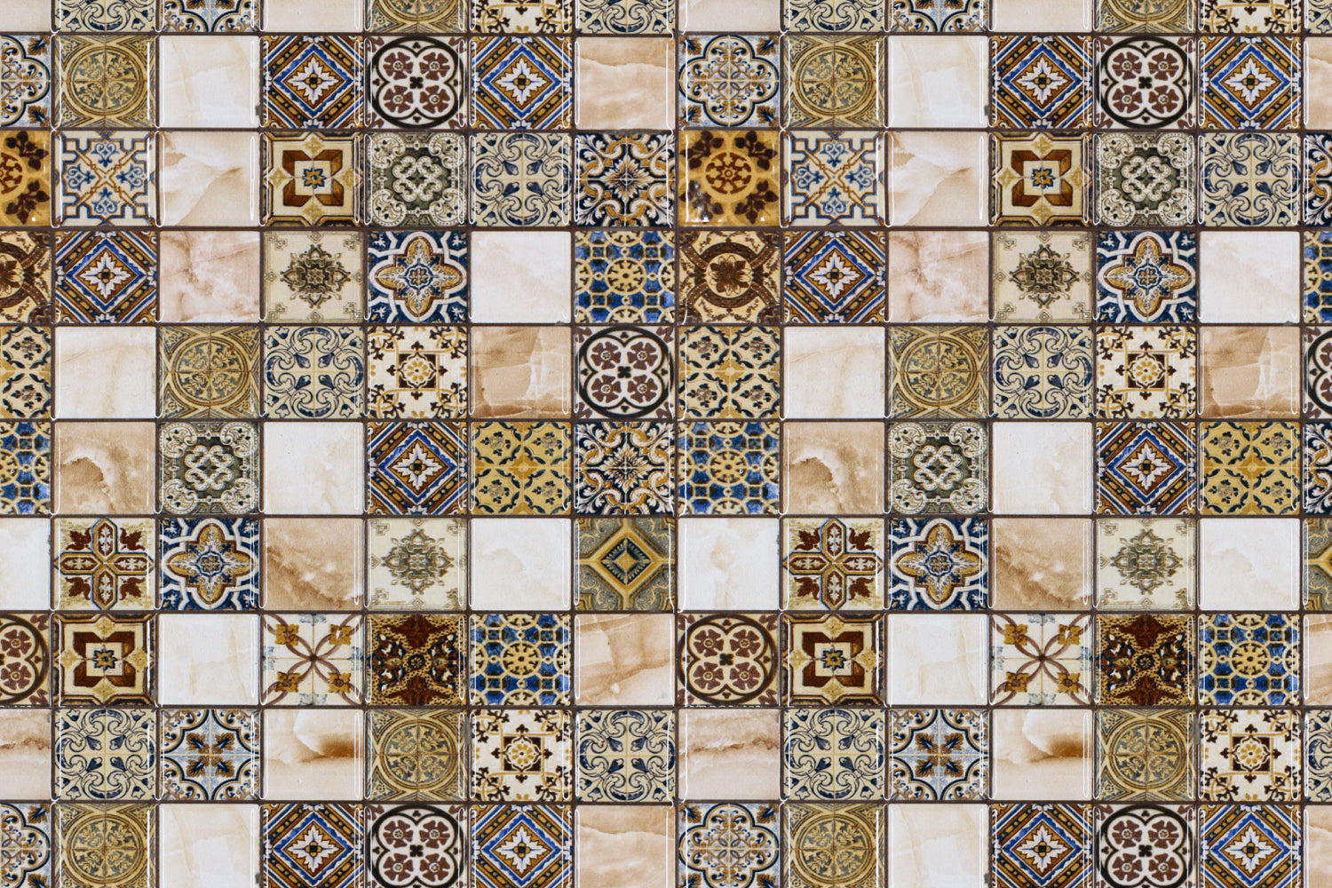 Toilettenrückwand Fliesenoptik