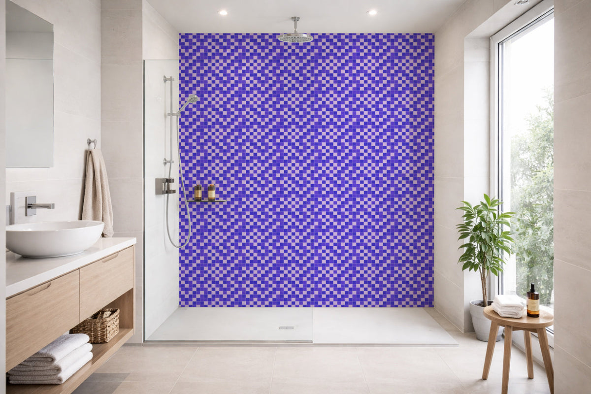 Toilettenrückwand Fliesenoptik