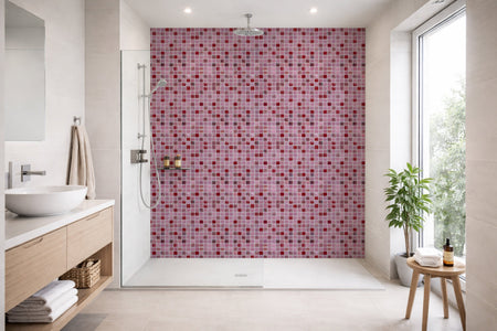 Toilettenrückwand Fliesenoptik