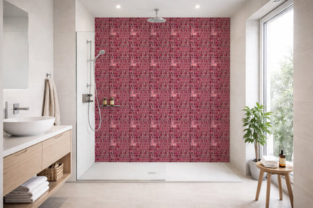 Toilettenrückwand Fliesenoptik