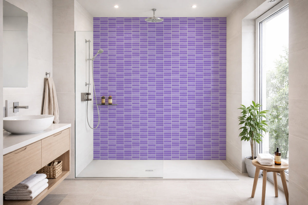 Toilettenrückwand Fliesenoptik