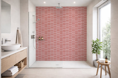 Toilettenrückwand Fliesenoptik