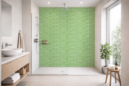 Toilettenrückwand Fliesenoptik
