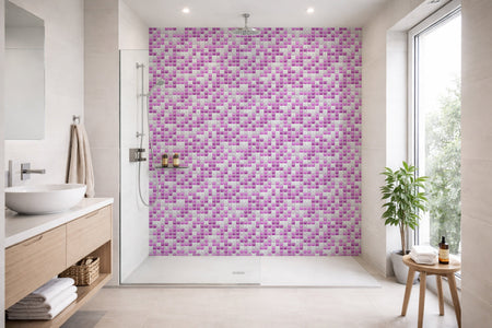 Toilettenrückwand Fliesenoptik