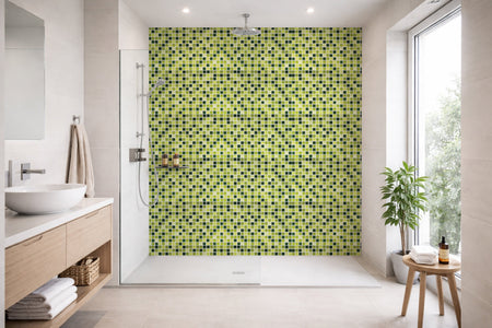 Toilettenrückwand Fliesenoptik