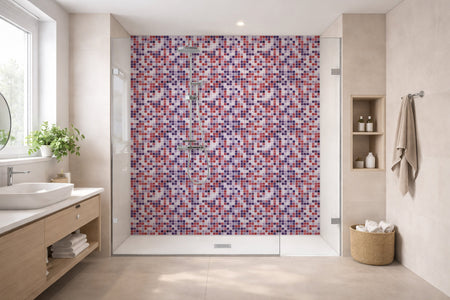 Toilettenrückwand Fliesenoptik