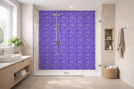 Toilettenrückwand Fliesenoptik