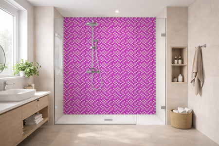 Toilettenrückwand Fliesenoptik