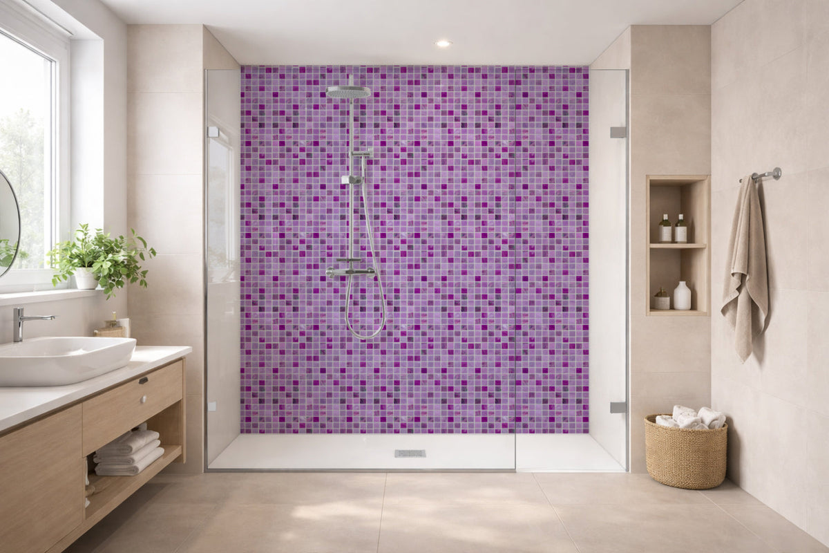 Toilettenrückwand Fliesenoptik