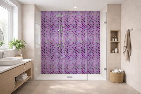 Toilettenrückwand Fliesenoptik