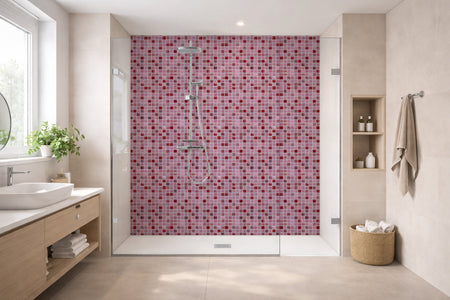 Toilettenrückwand Fliesenoptik