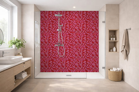 Toilettenrückwand Fliesenoptik