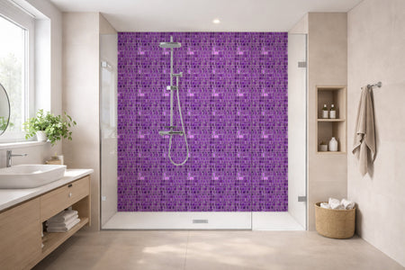 Toilettenrückwand Fliesenoptik
