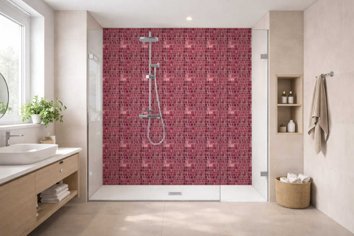 Toilettenrückwand Fliesenoptik