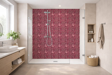 Toilettenrückwand Fliesenoptik
