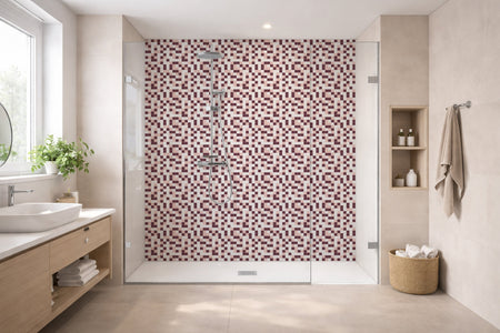 Toilettenrückwand Fliesenoptik