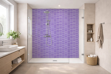 Toilettenrückwand Fliesenoptik