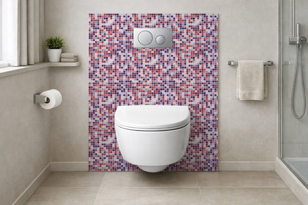 Toilettenrückwand Fliesenoptik