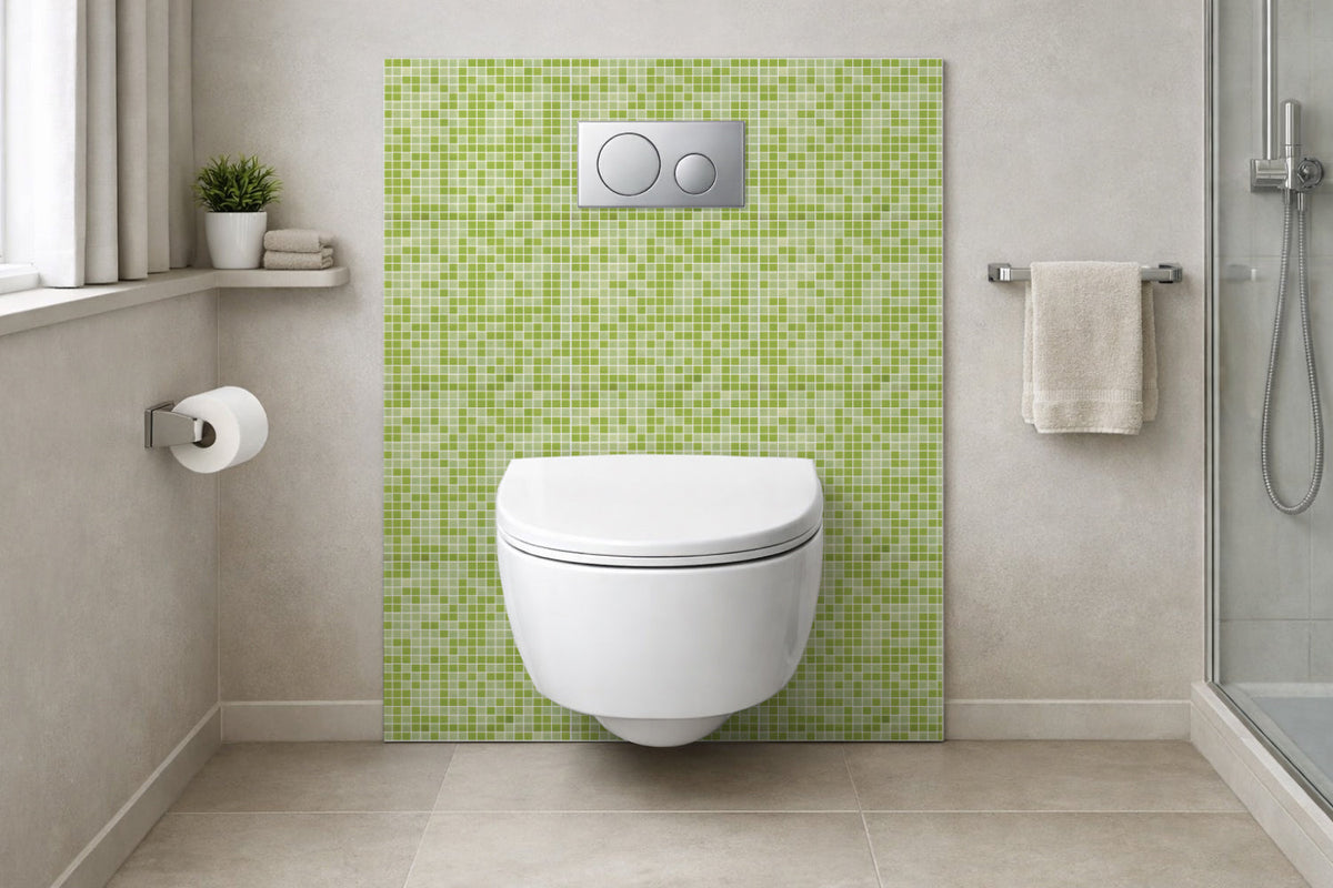 Toilettenrückwand Fliesenoptik