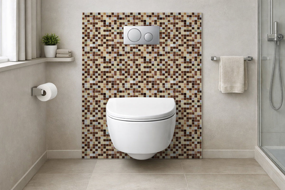 Toilettenrückwand Fliesenoptik